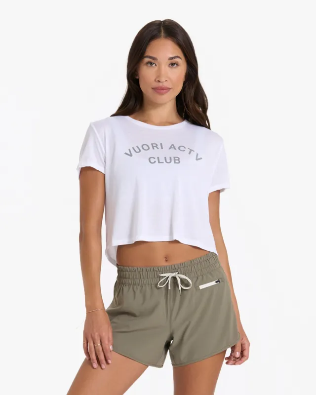 Womens ACTV Club Tee | White sold by Vuori
