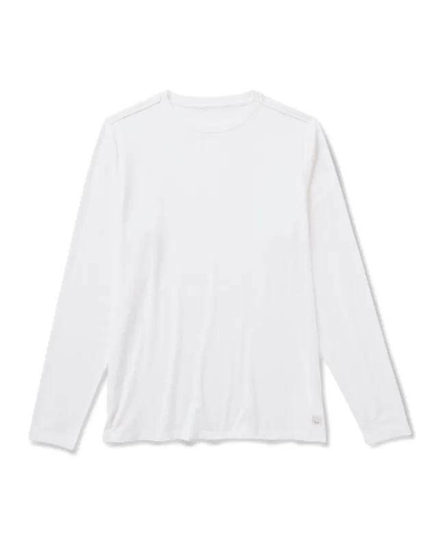 Long Sleeve Current Tech Tee | White sold by Vuori