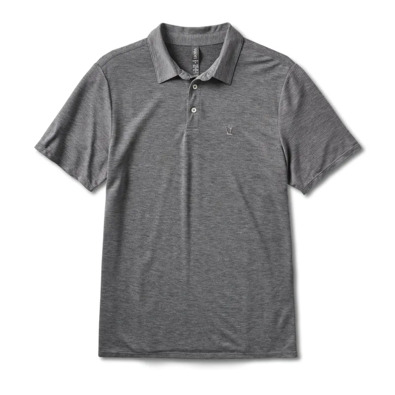 Knit Twill Polo | Heather Grey made by Vuori