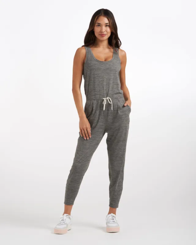 Lux At Ease Jumpsuit | Heather Grey sold by Vuori