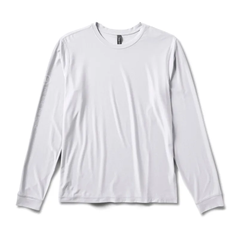 Long Sleeve Uluwatu 23 Water Tee | Platinum Heather sold by Vuori