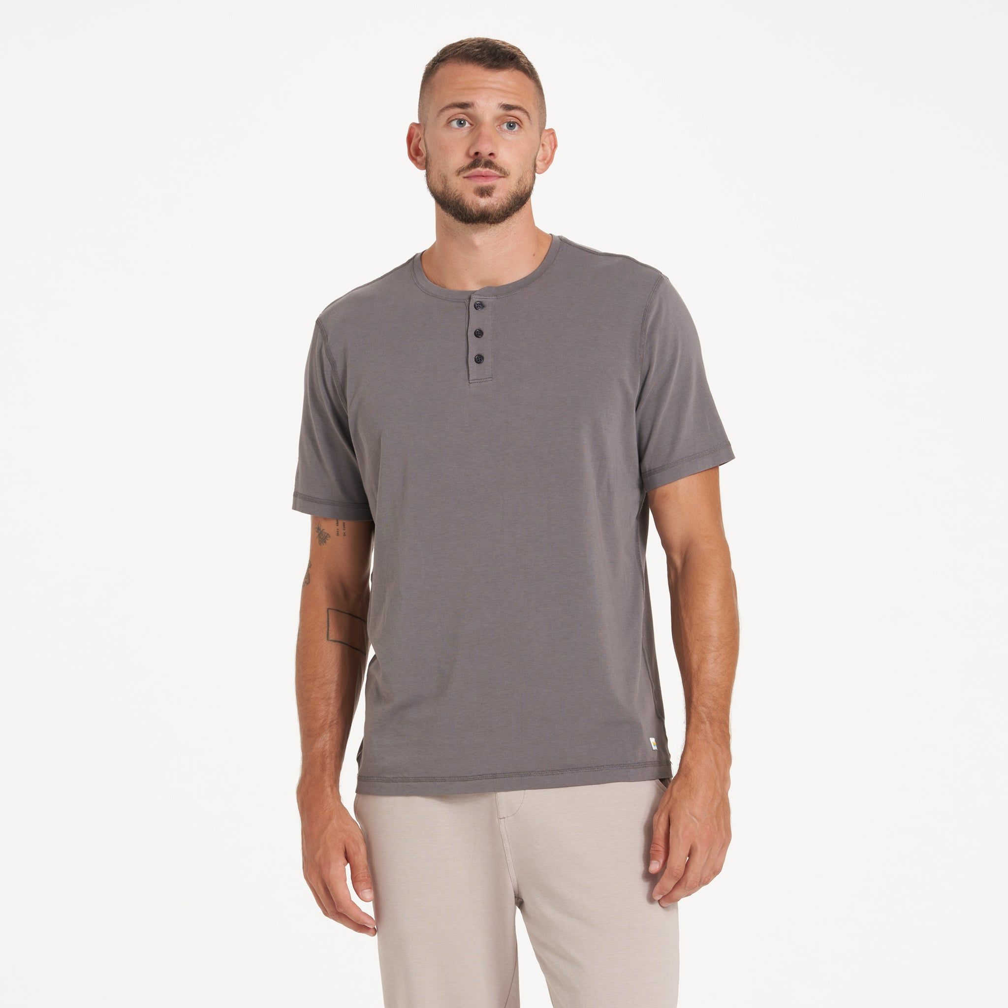 Short-Sleeve Ever Henley | Smoke sold by Vuori product image thumbnail 2