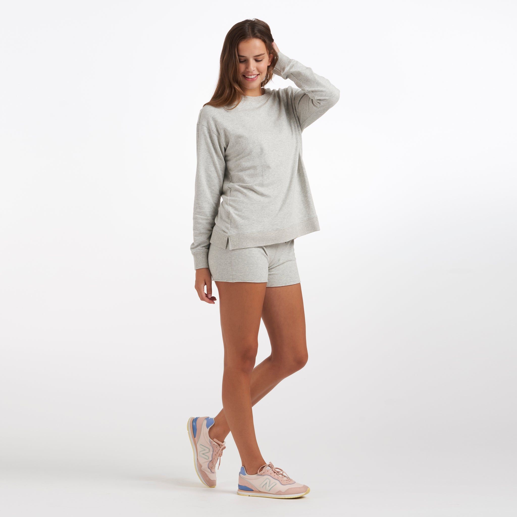 Laguna Oversized Crew | Light Heather Grey sold by Vuori product image thumbnail 4