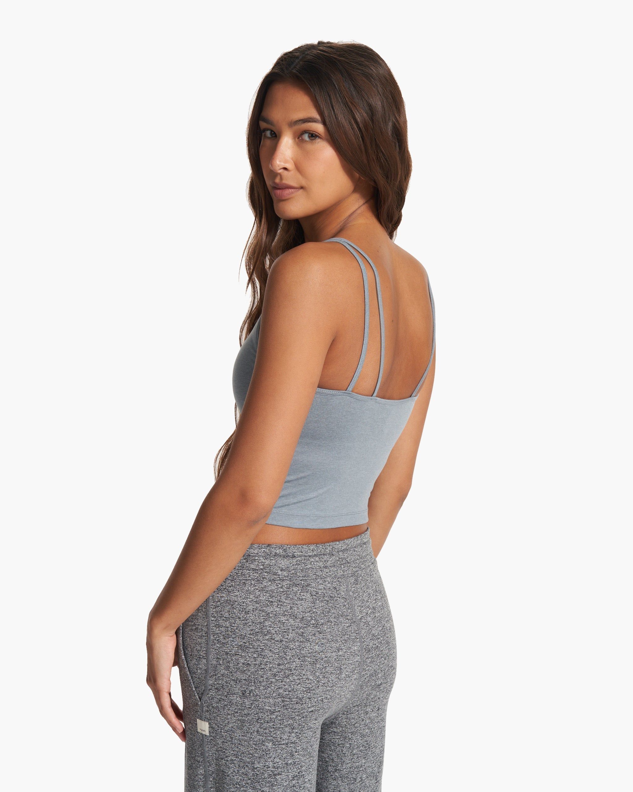Halo Performance Crop | Flint Heather sold by Vuori product image thumbnail 4