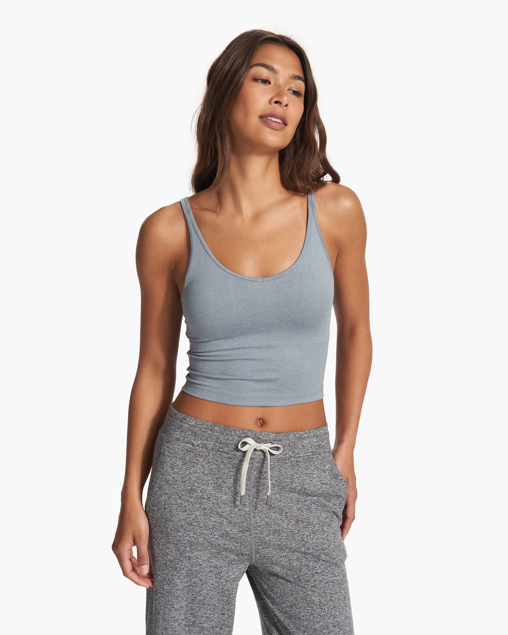 Halo Performance Crop | Flint Heather sold by Vuori product image thumbnail 2