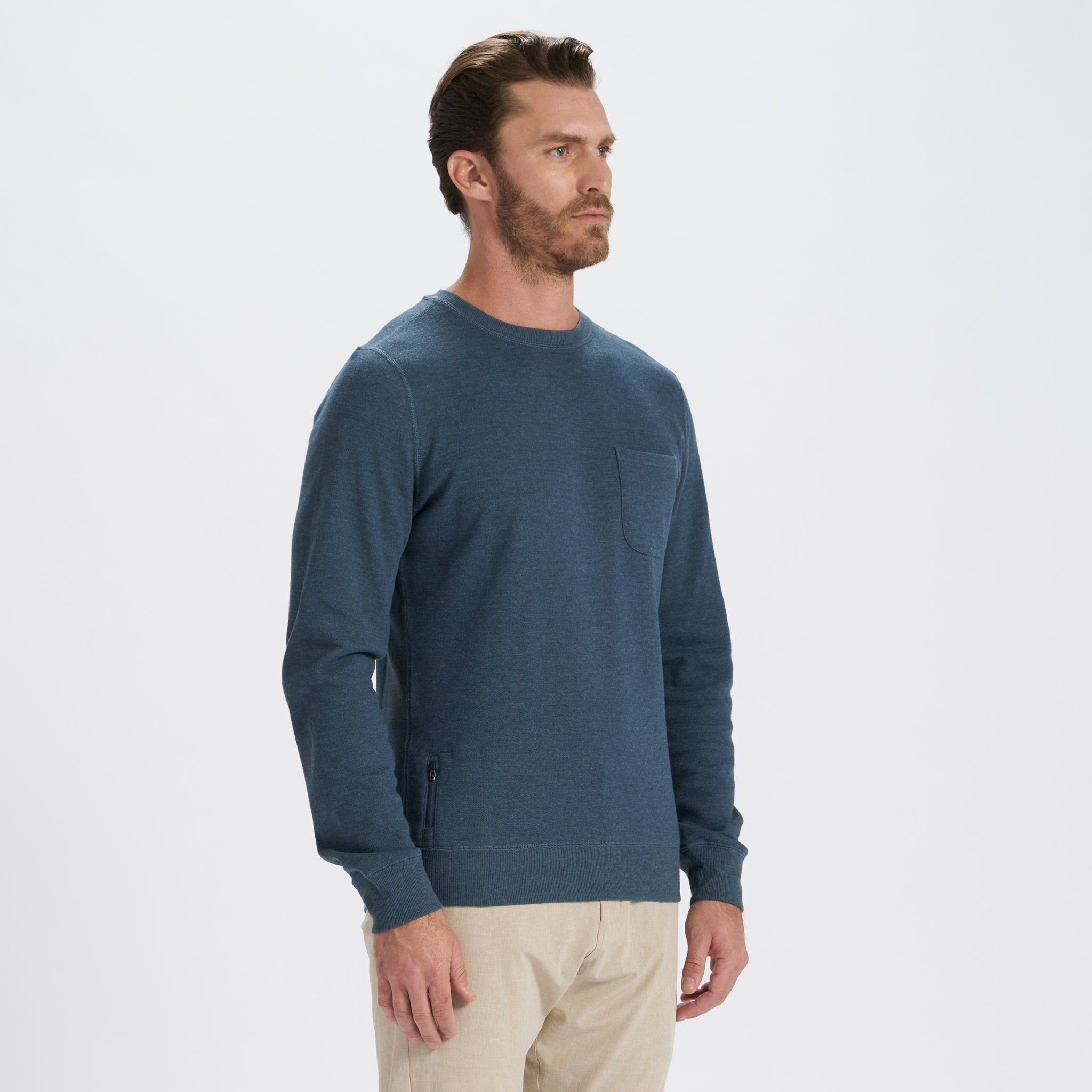 Jeffreys Pullover | Indigo Heather sold by Vuori product image thumbnail 3