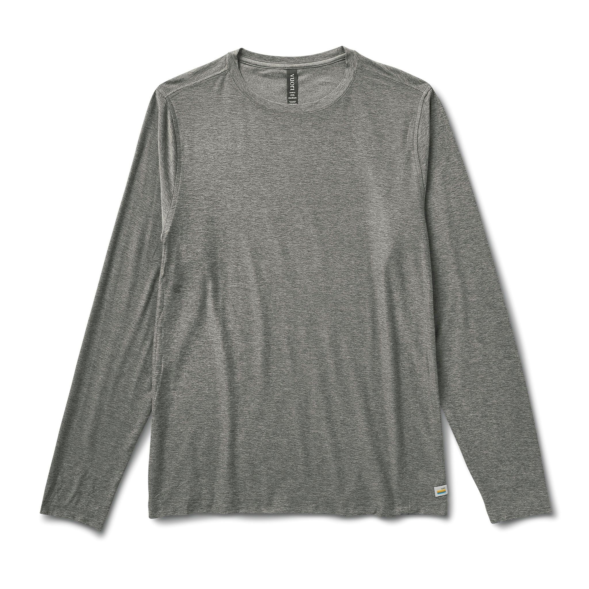 Long-Sleeve Strato Tech Tee | Dusty Pine Heather sold by Vuori