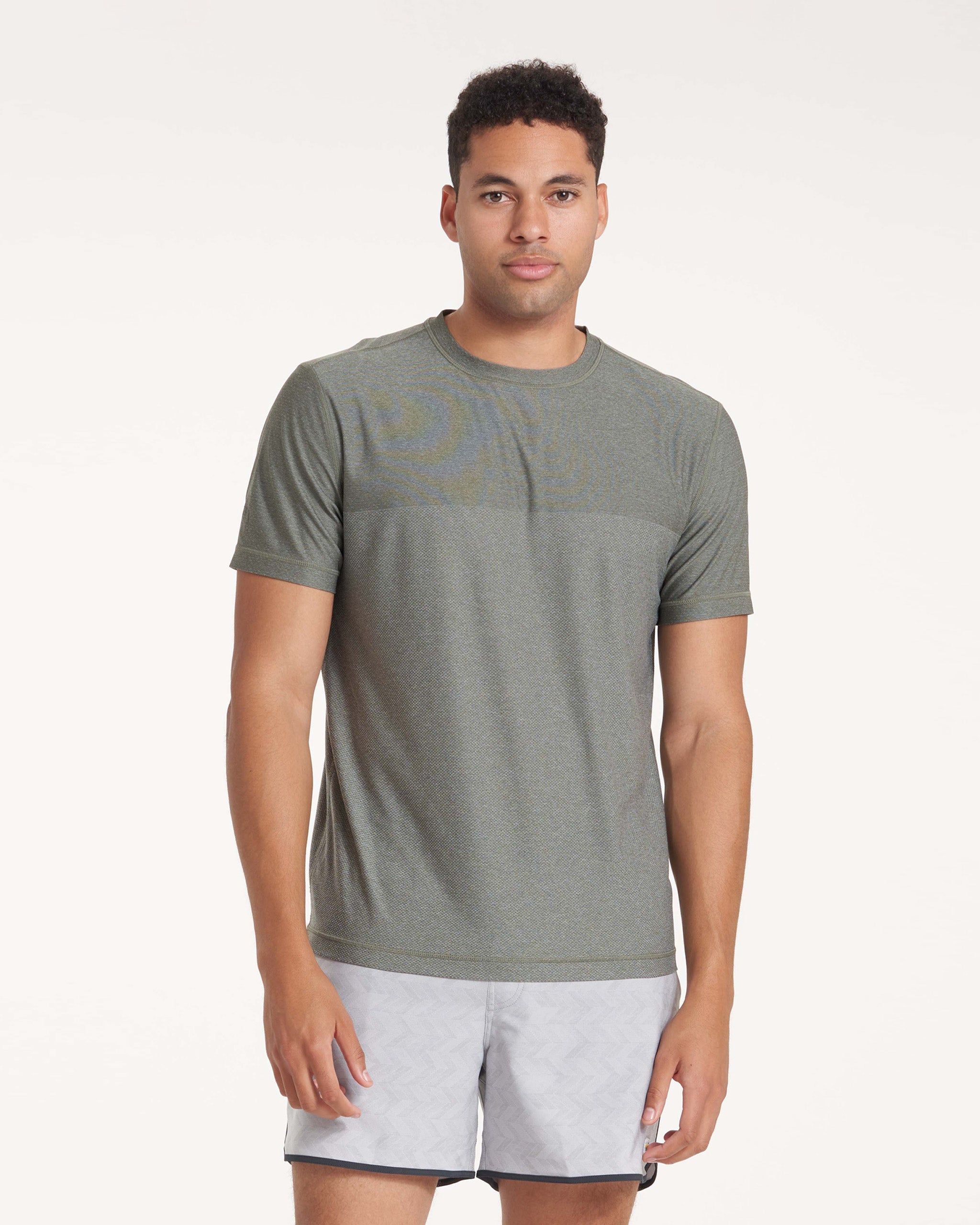 Grandview Tech Tee | Oregano Heather sold by Vuori product image thumbnail 2