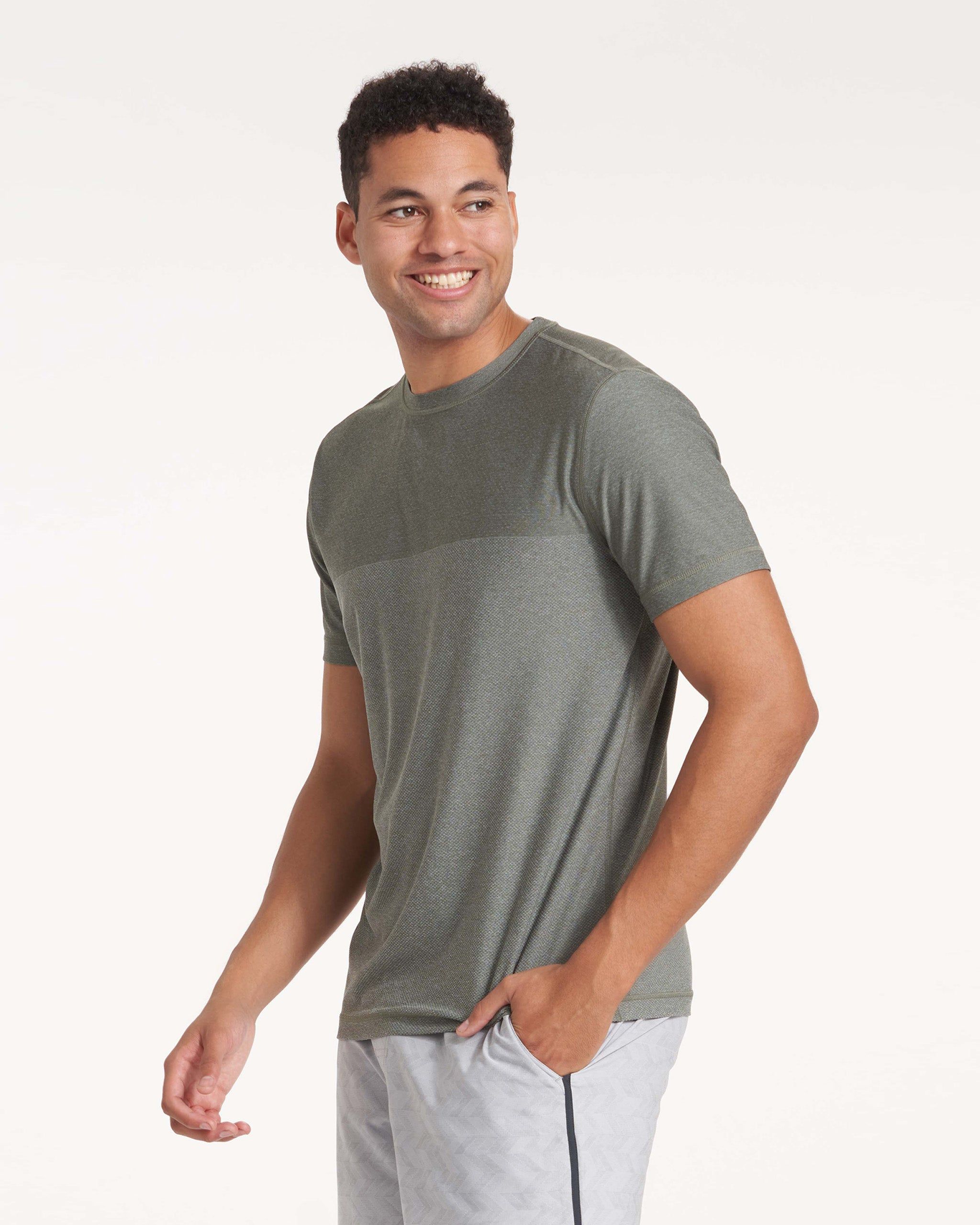 Grandview Tech Tee | Oregano Heather sold by Vuori product image thumbnail 3
