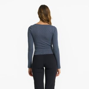 Long-Sleeve Sunrise Square Neck | Azure sold by Vuori