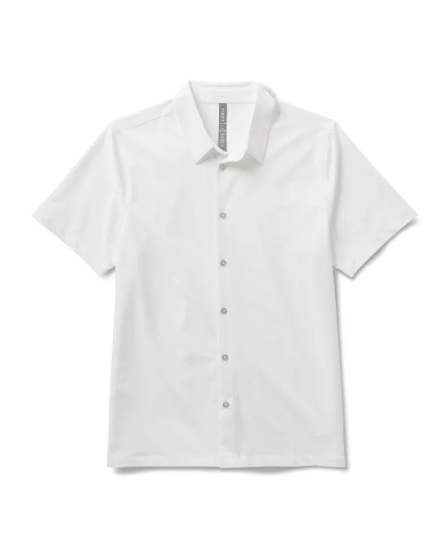 Short Sleeve Manhattan Button Down | White sold by Vuori