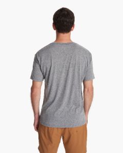V1 Logo Tee | Heather Grey/White sold by Vuori