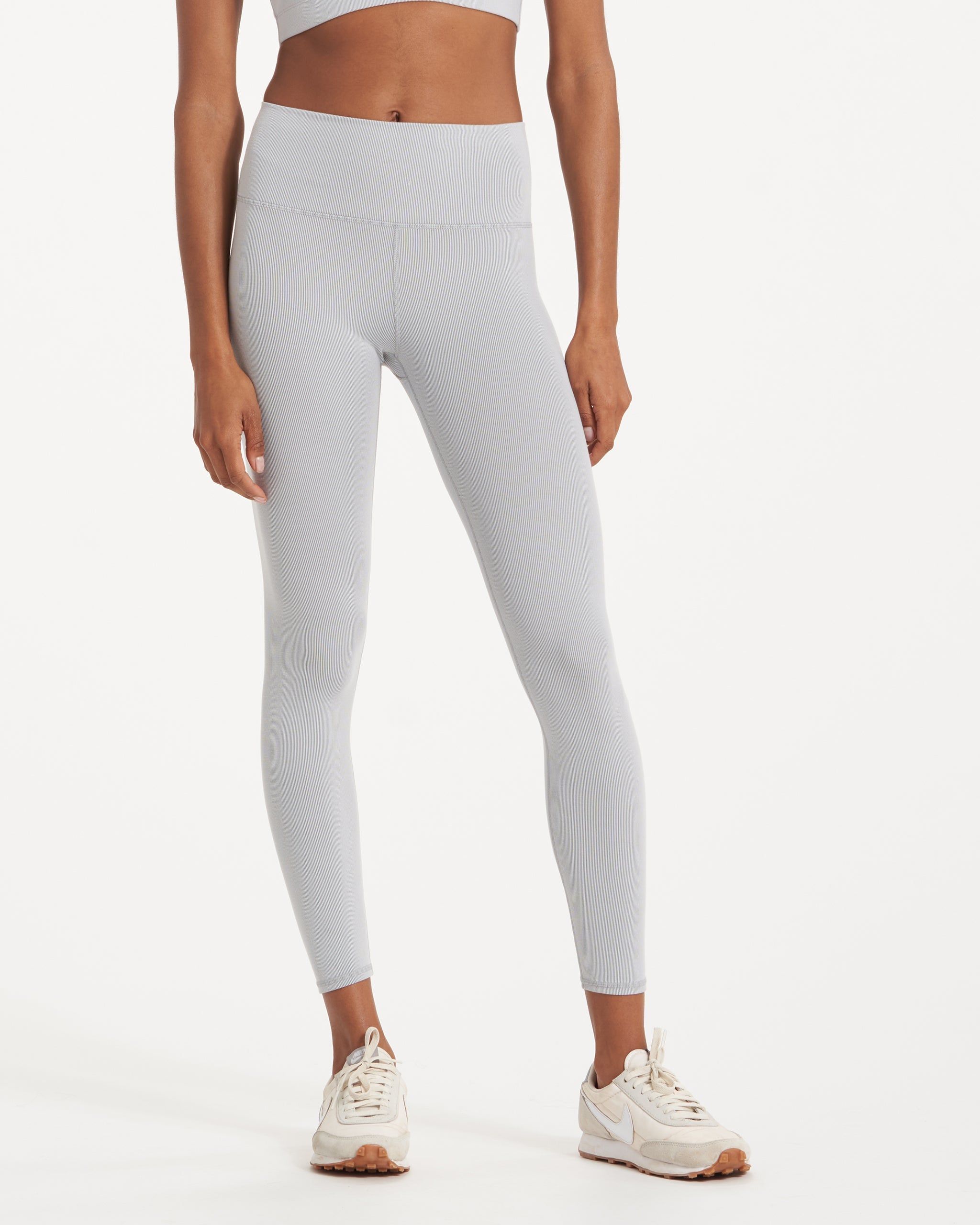 Lux Rib Studio Legging | Pale Grey Heather sold by Vuori