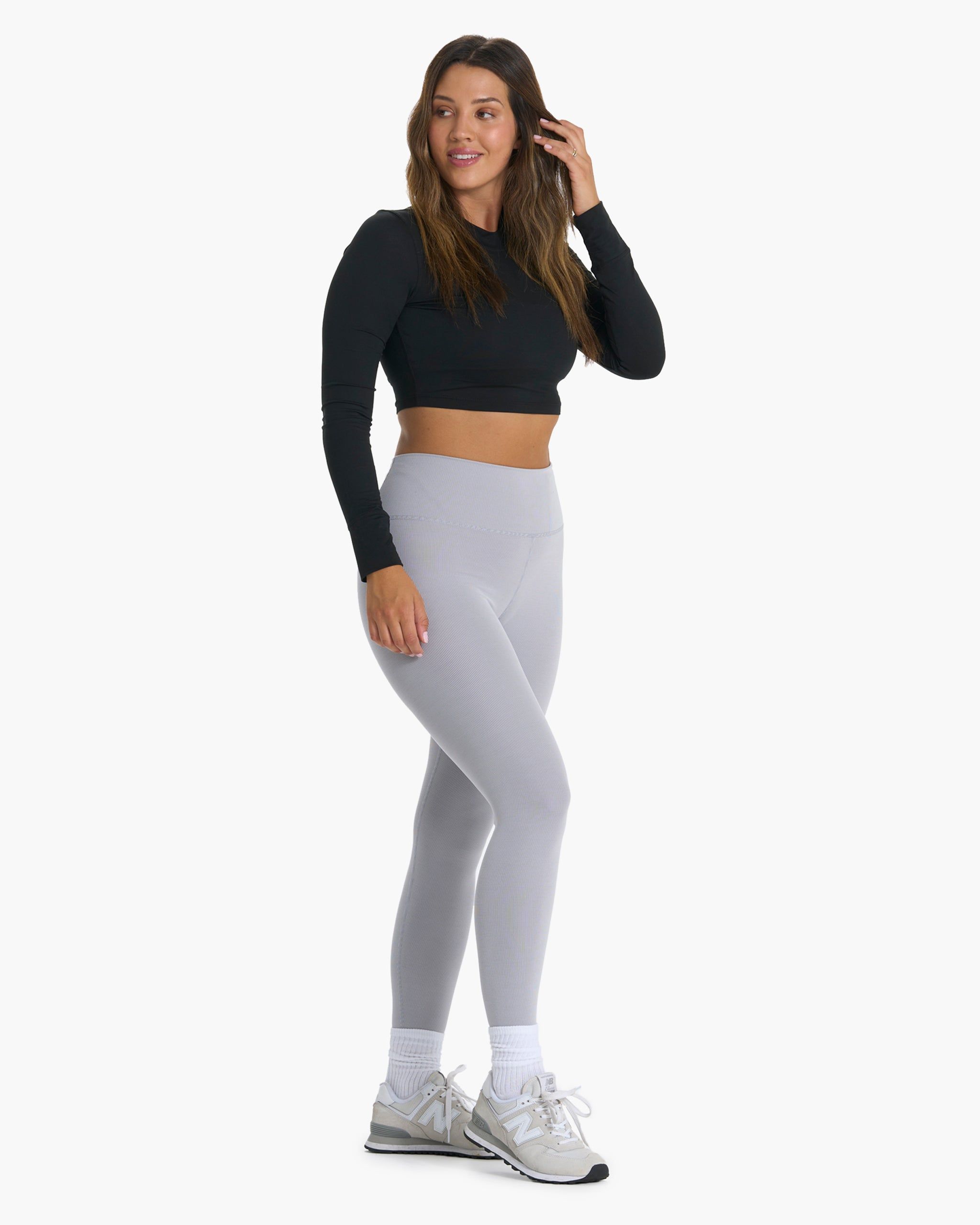 Lux Rib Studio Legging | Pale Grey Heather sold by Vuori product image thumbnail 10