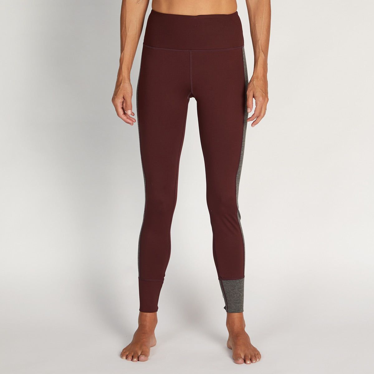 Asymmetric Block Legging | Bordeaux sold by Vuori