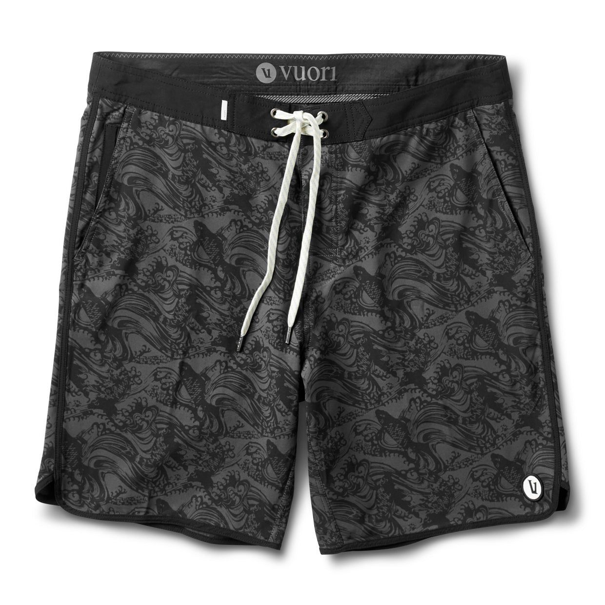 Cruise Boardshort | Black Koi Print sold by Vuori