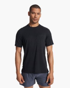 Current Pocket Tee | Black sold by Vuori