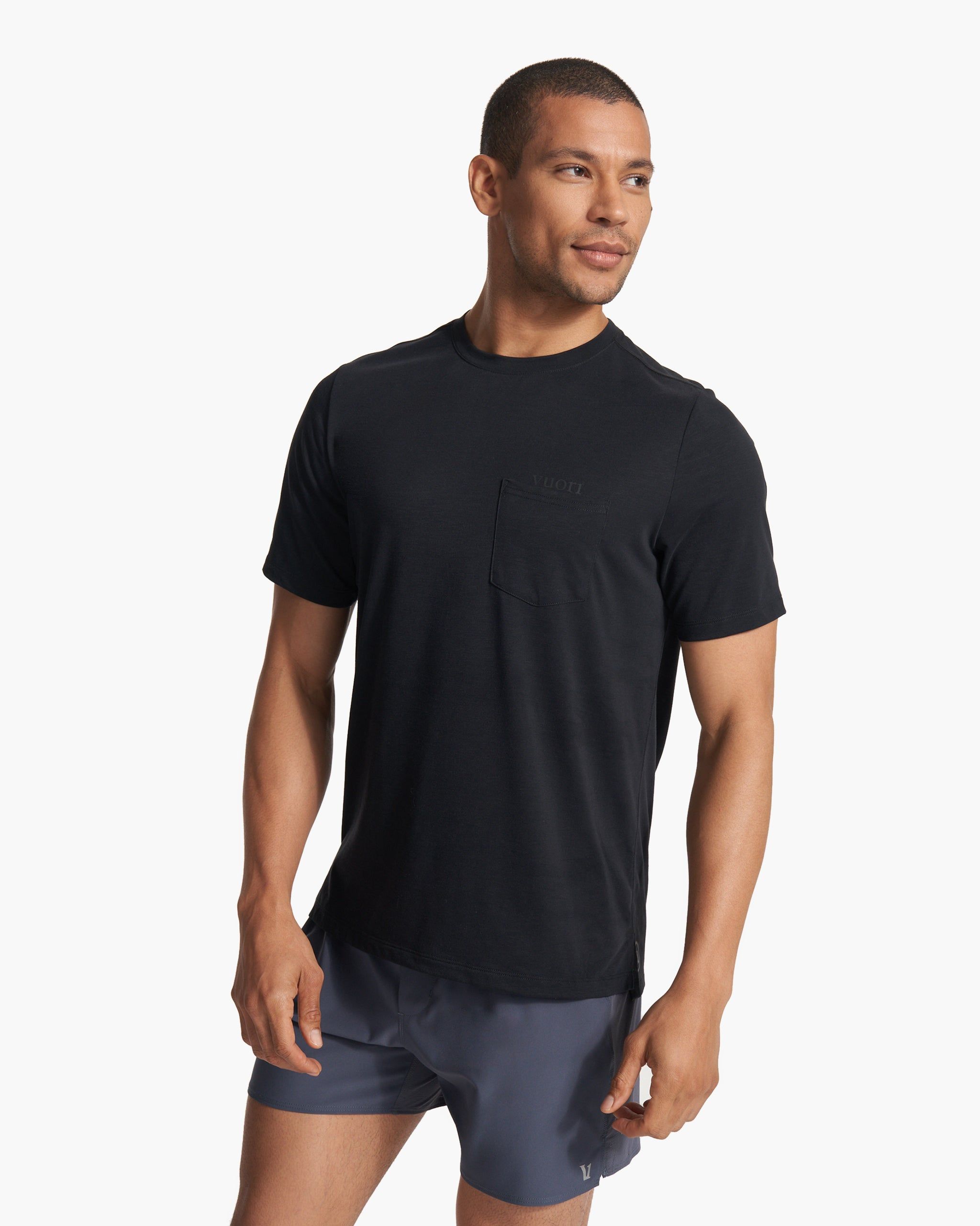 Current Pocket Tee | Black sold by Vuori product image thumbnail 4