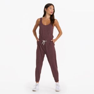 Lux Harem Jumpsuit | Chestnut Heather sold by Vuori