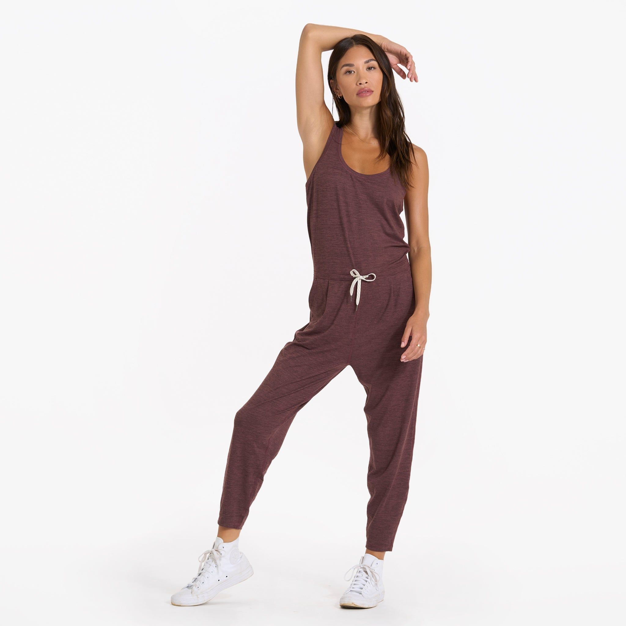 Lux At Ease Jumpsuit | Chestnut Heather sold by Vuori product image thumbnail 3