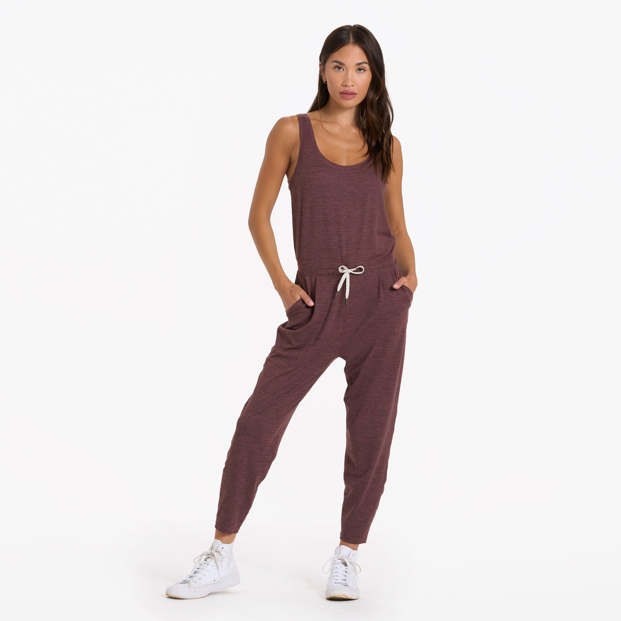 Lux At Ease Jumpsuit | Chestnut Heather sold by Vuori product image thumbnail 2