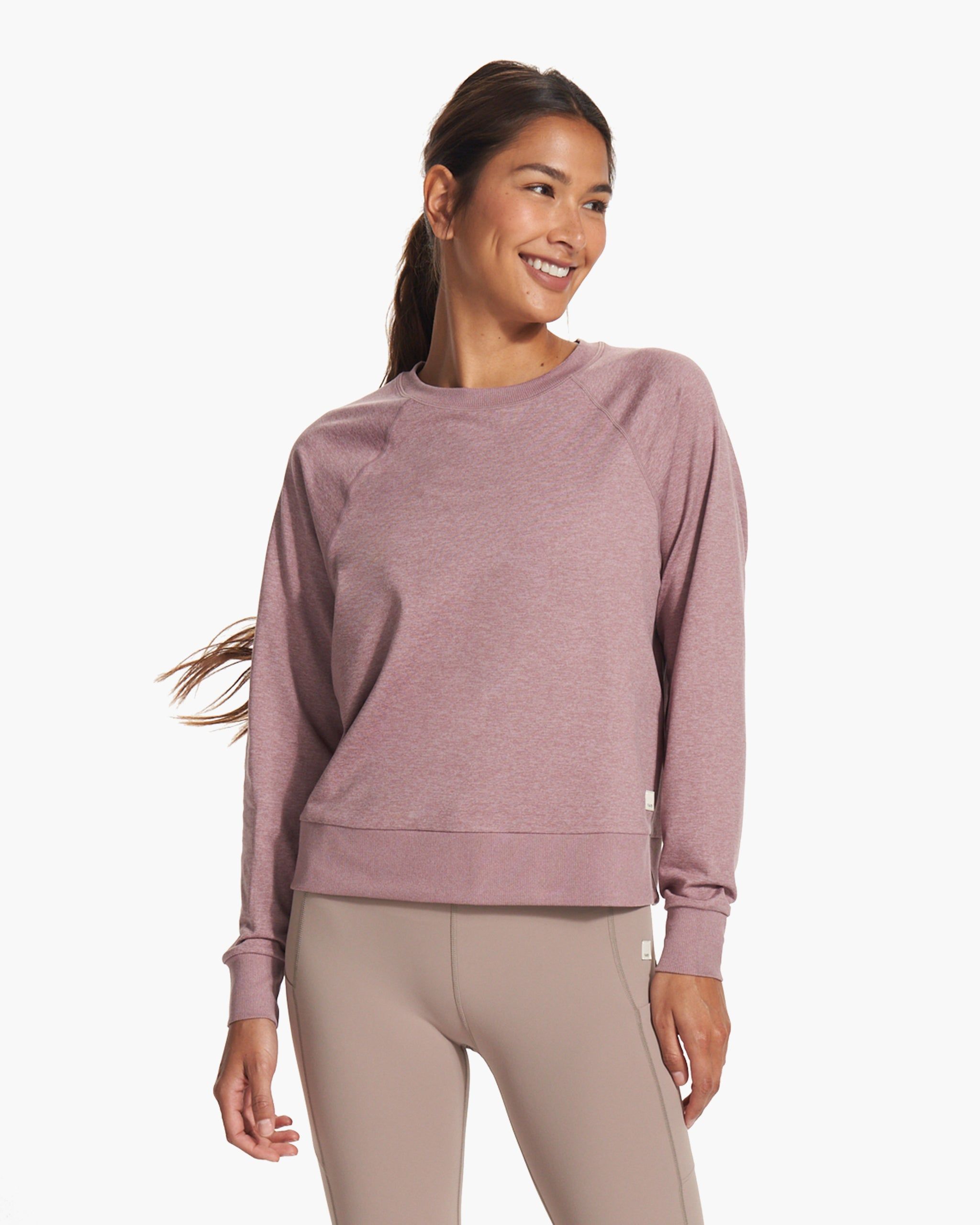 Long Sleeve Halo Crew | Orchid Heather sold by Vuori product image thumbnail 2