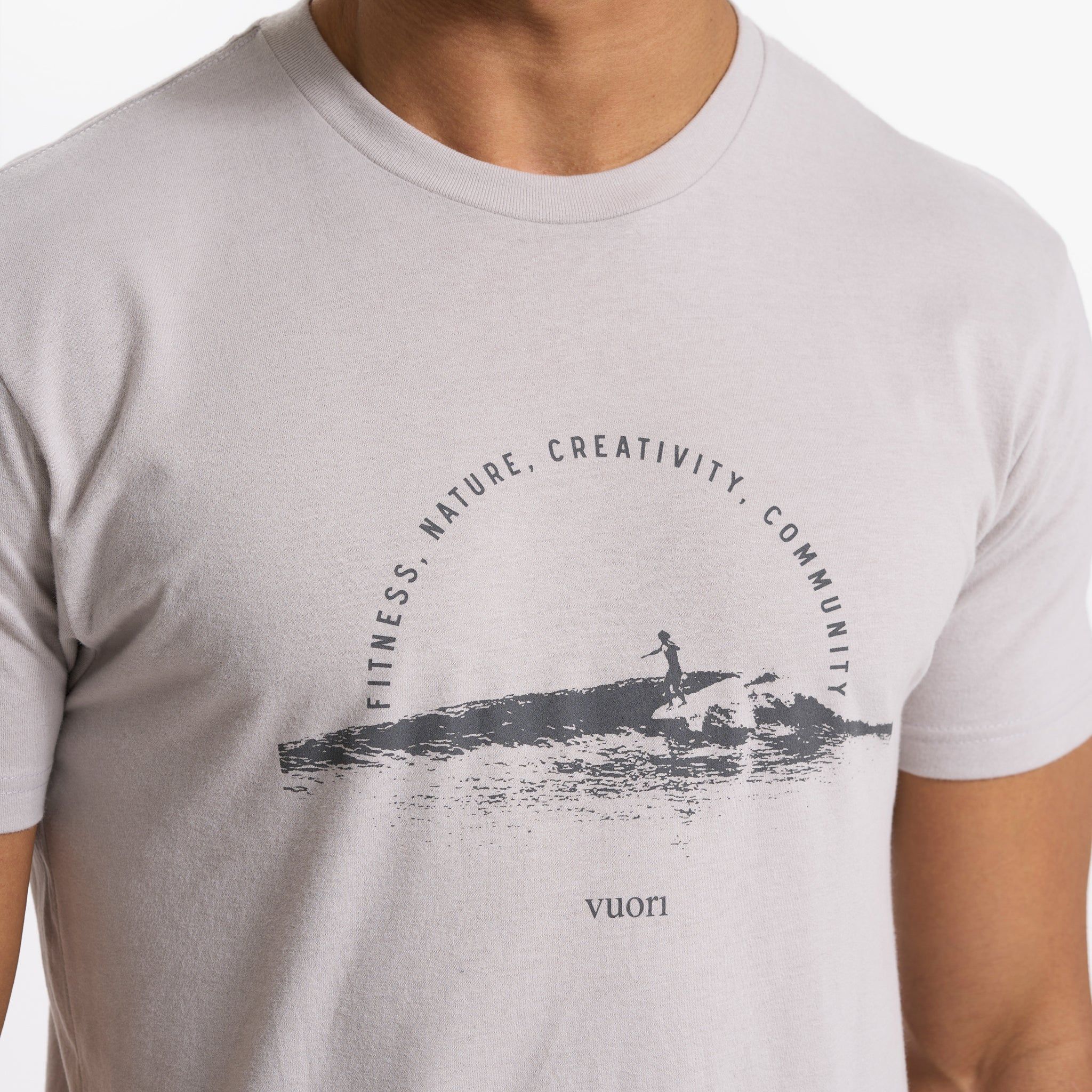 Sun Sets Tee | Light Grey sold by Vuori product image thumbnail 3