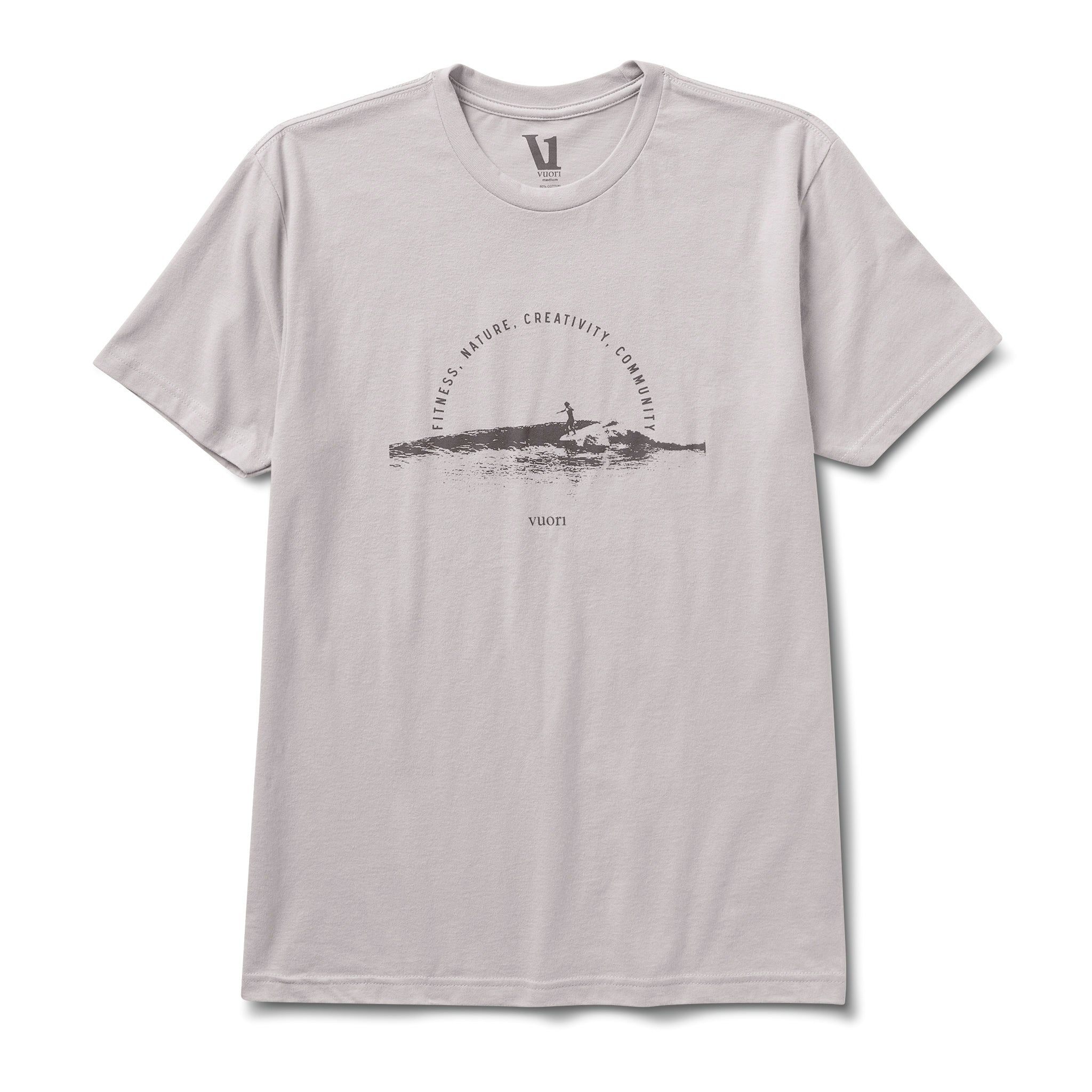 Sun Sets Tee | Light Grey sold by Vuori