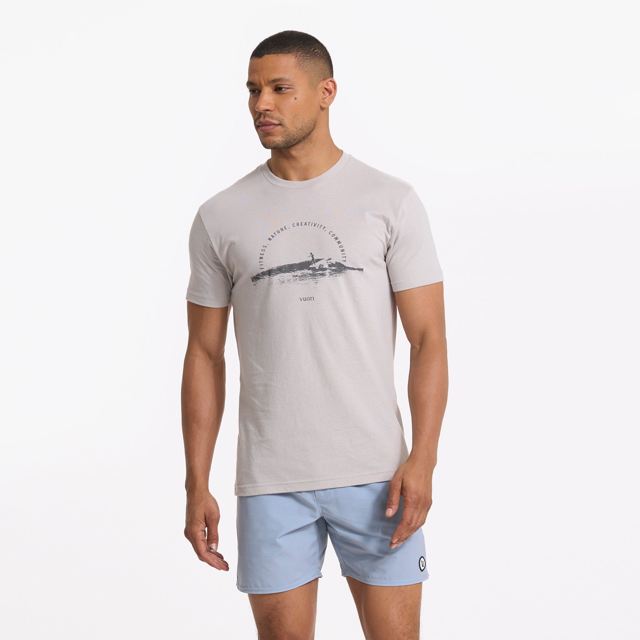 Sun Sets Tee | Light Grey sold by Vuori product image thumbnail 2
