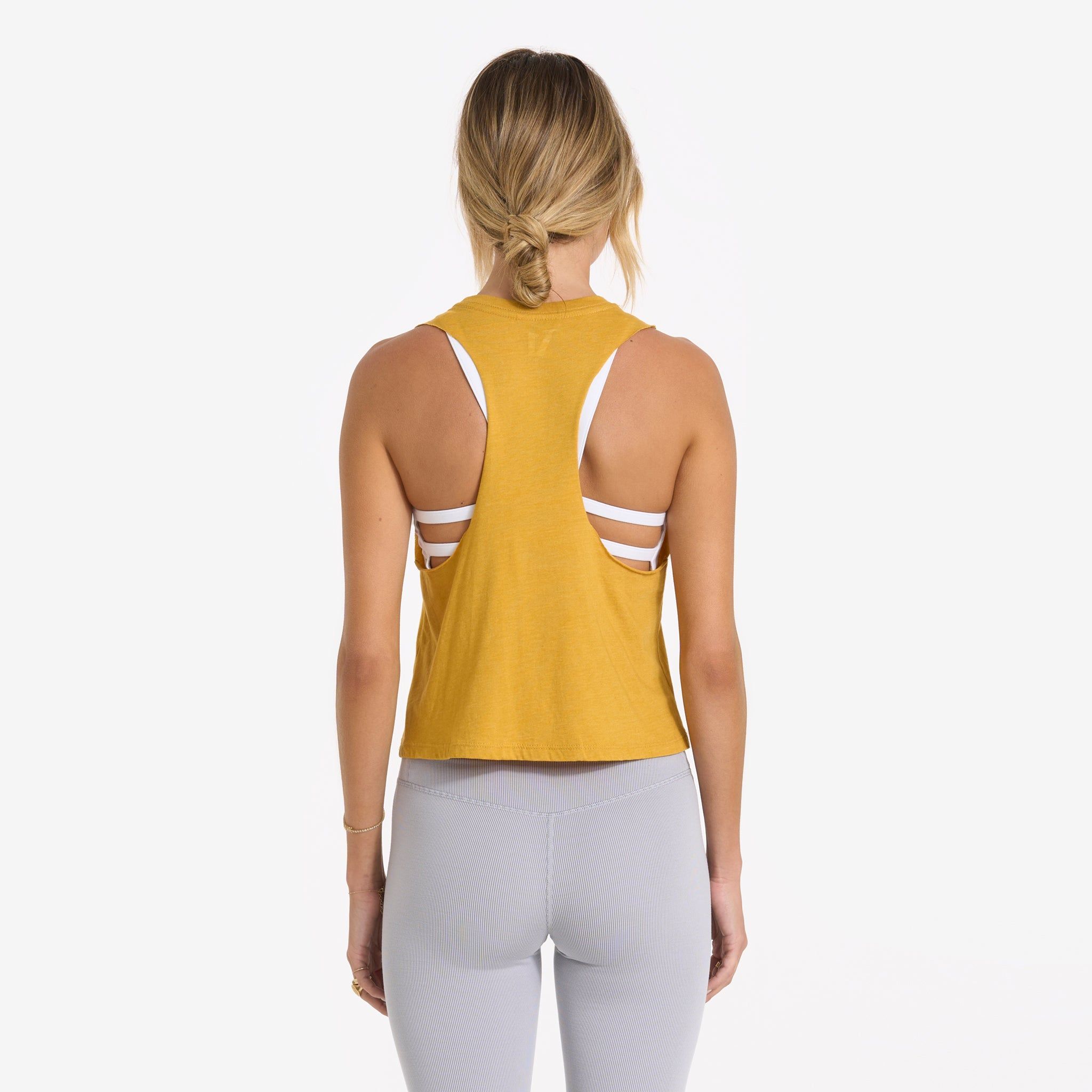 Sunny Tank | Dark Golden Heather sold by Vuori product image thumbnail 2