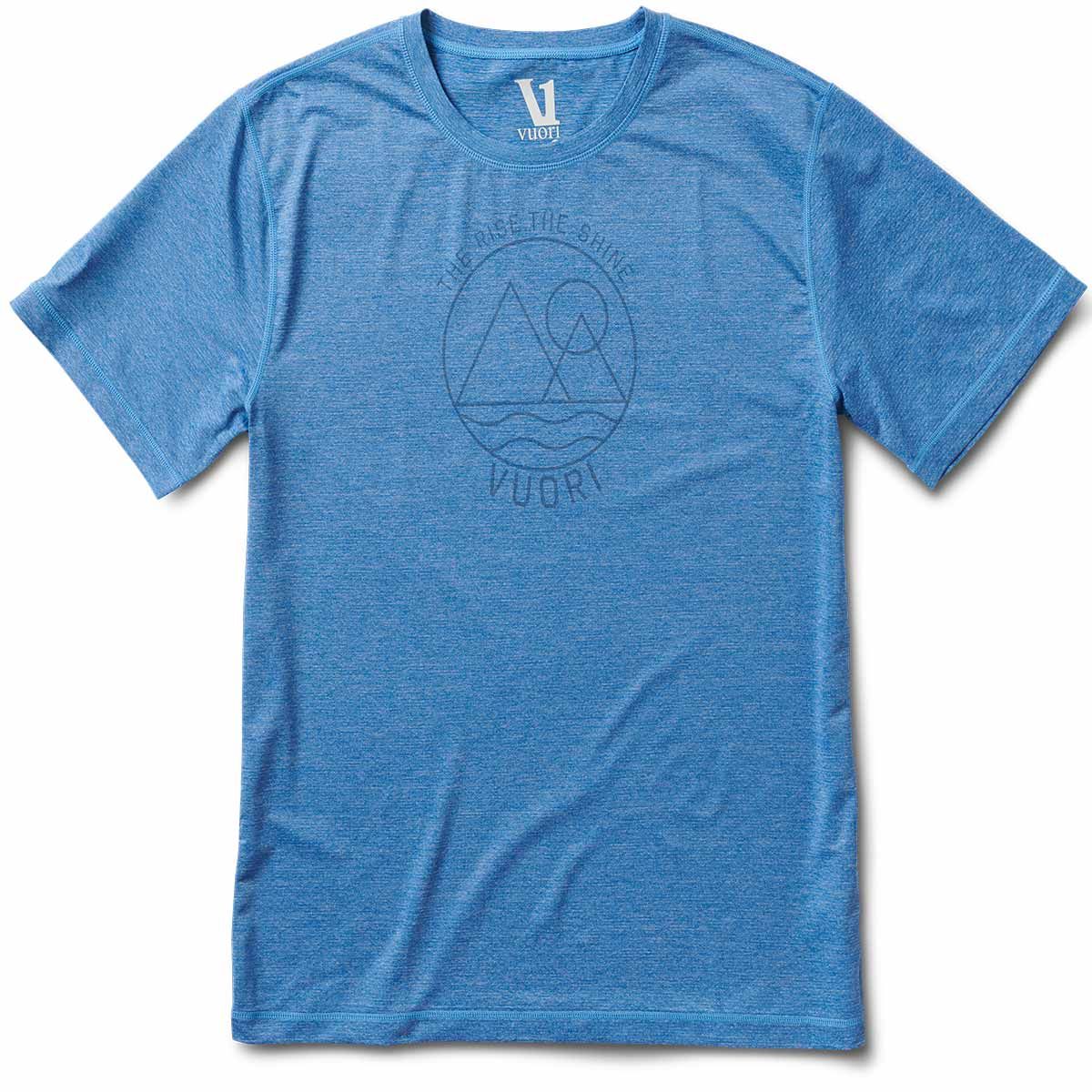 Rise The Shine Tech Tee | Azure sold by Vuori