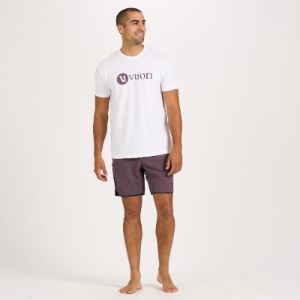V1 Vuori Wordmark Logo Tee | White / Smoked Plum sold by Vuori