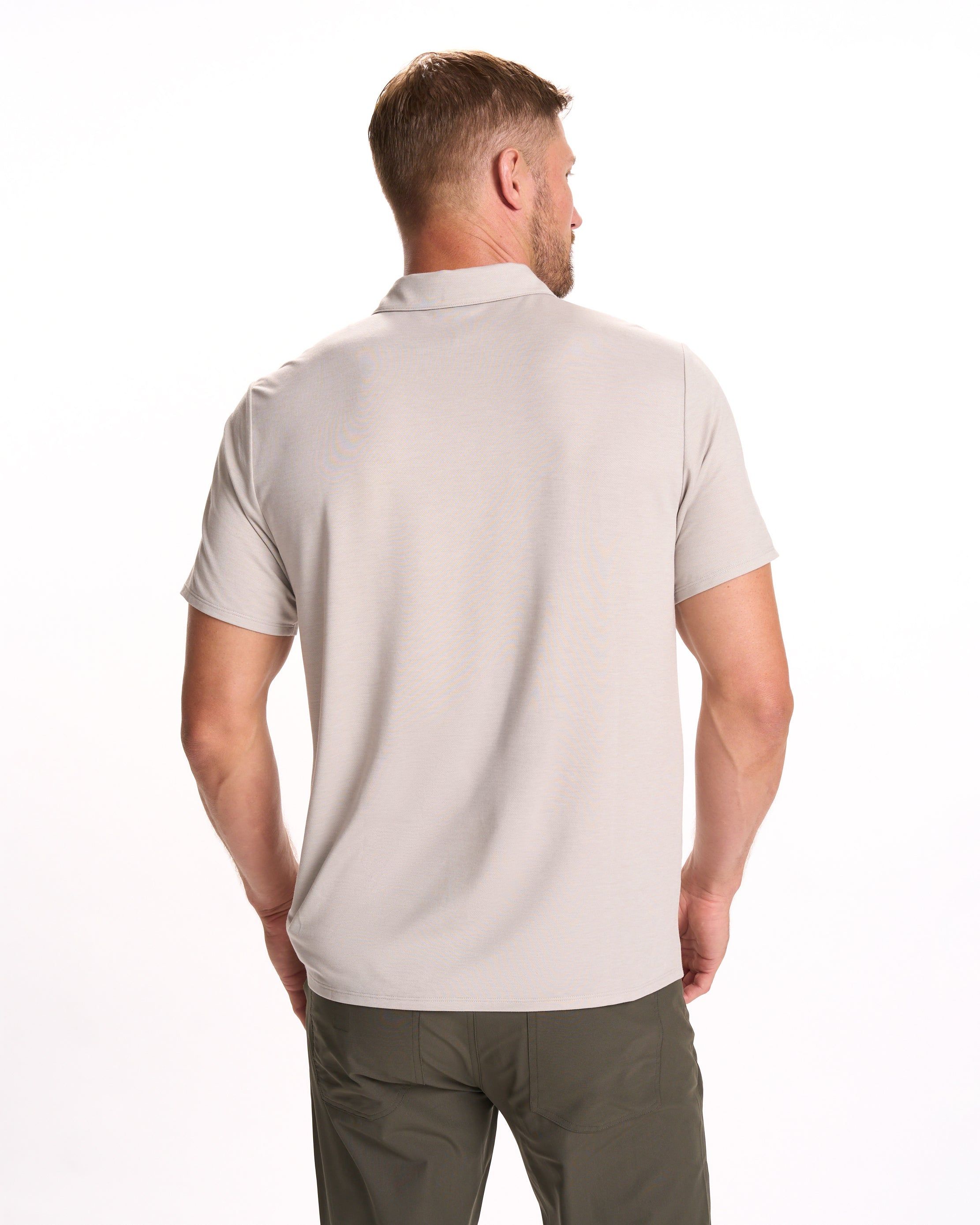 Knit Twill Polo | Beachsand Heather sold by Vuori product image thumbnail 5