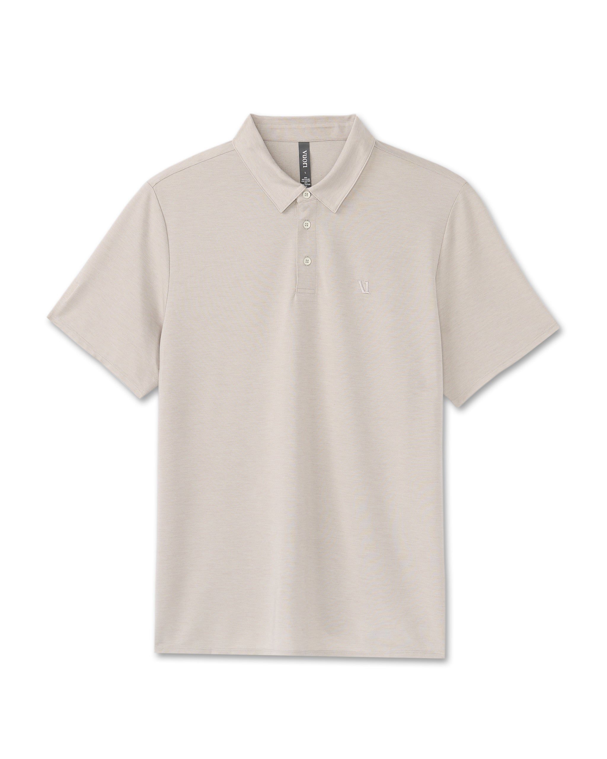 Knit Twill Polo | Beachsand Heather sold by Vuori