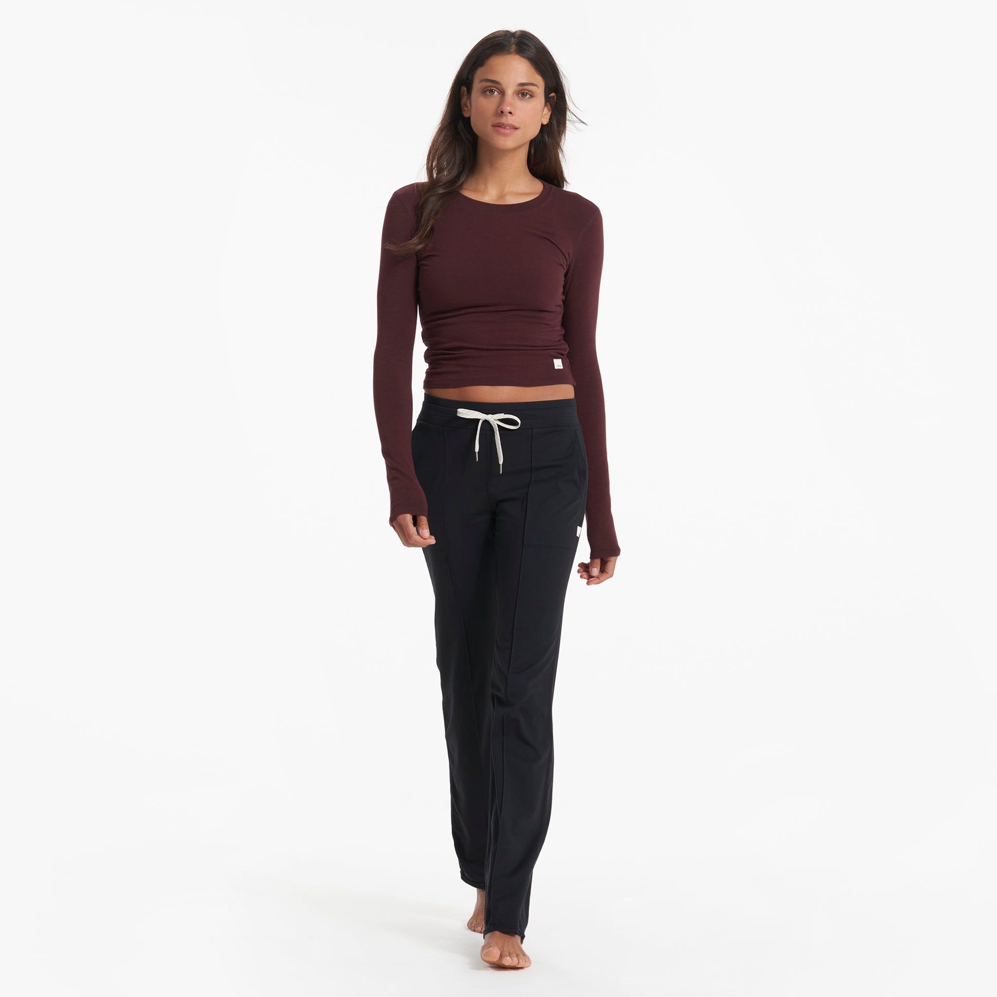 Long-Sleeve Coast Crop Crew | Ruby sold by Vuori product image thumbnail 5