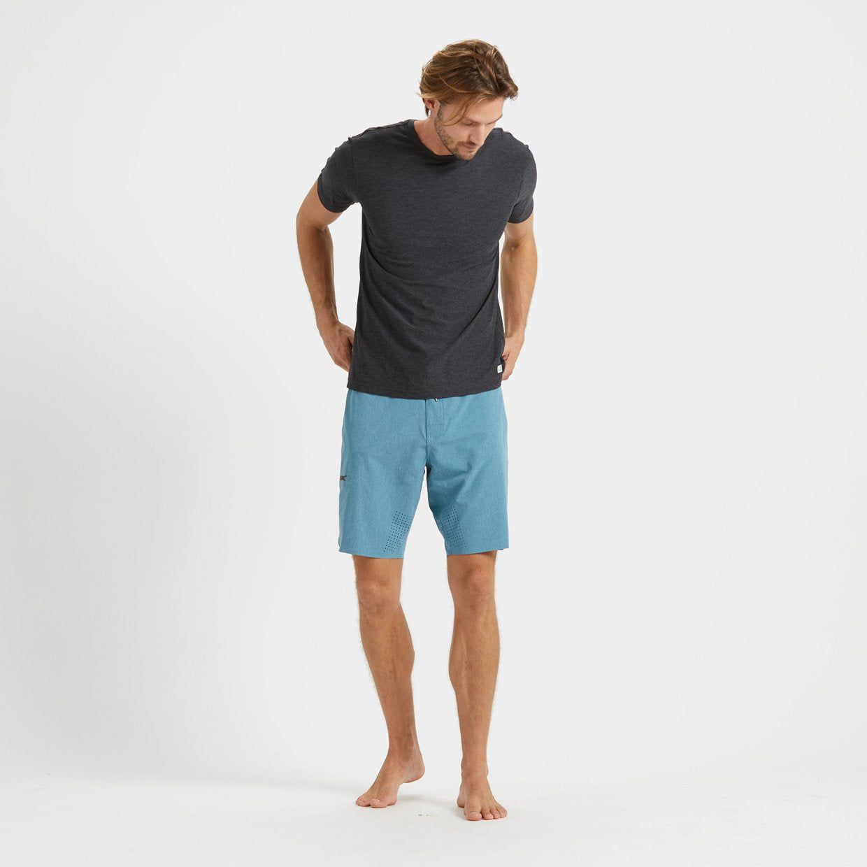 Sonic Seamless Boardshort | Sapphire Linen Texture sold by Vuori product image thumbnail 4