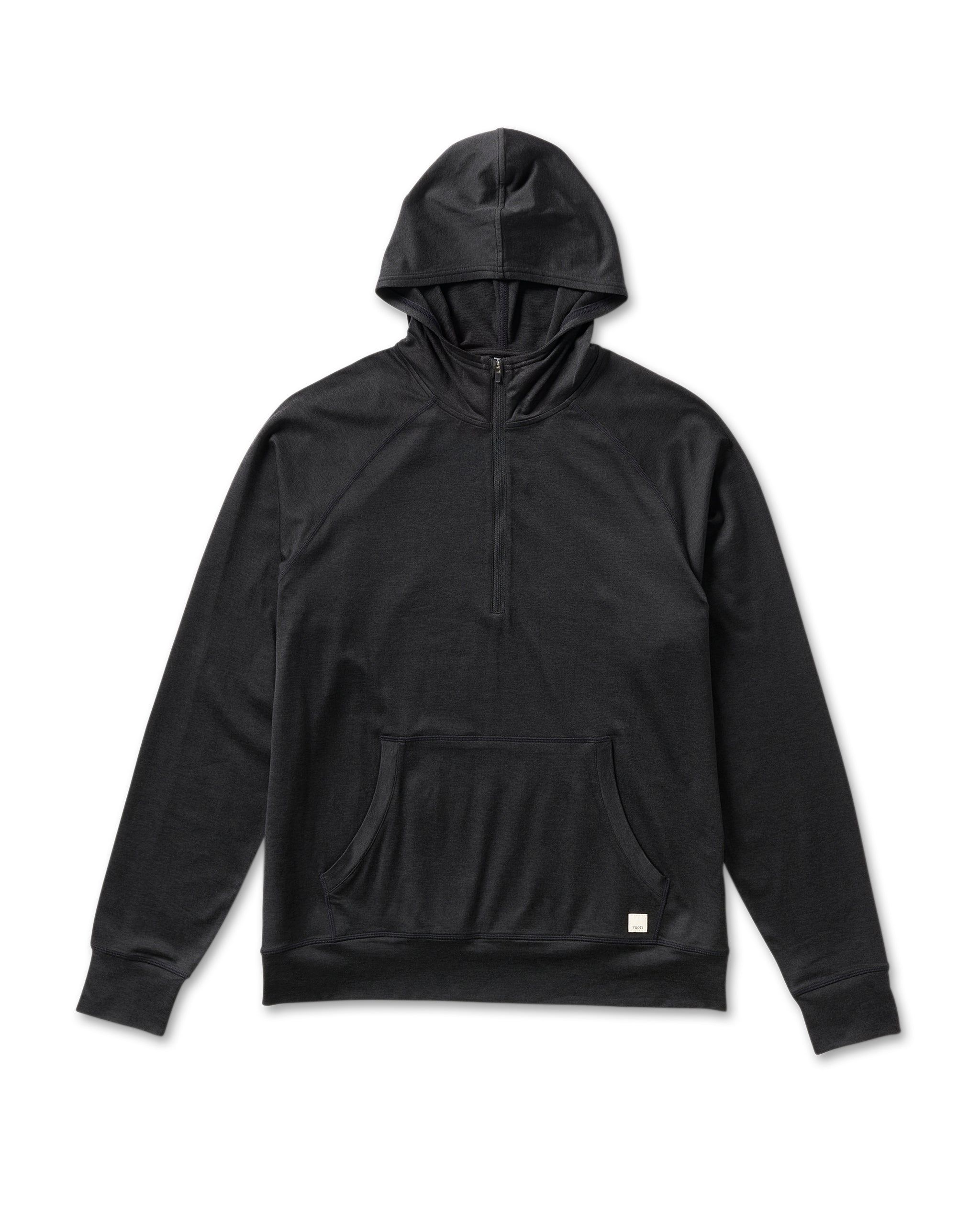Ponto Performance Half Zip Hoodie | Black Heather sold by Vuori