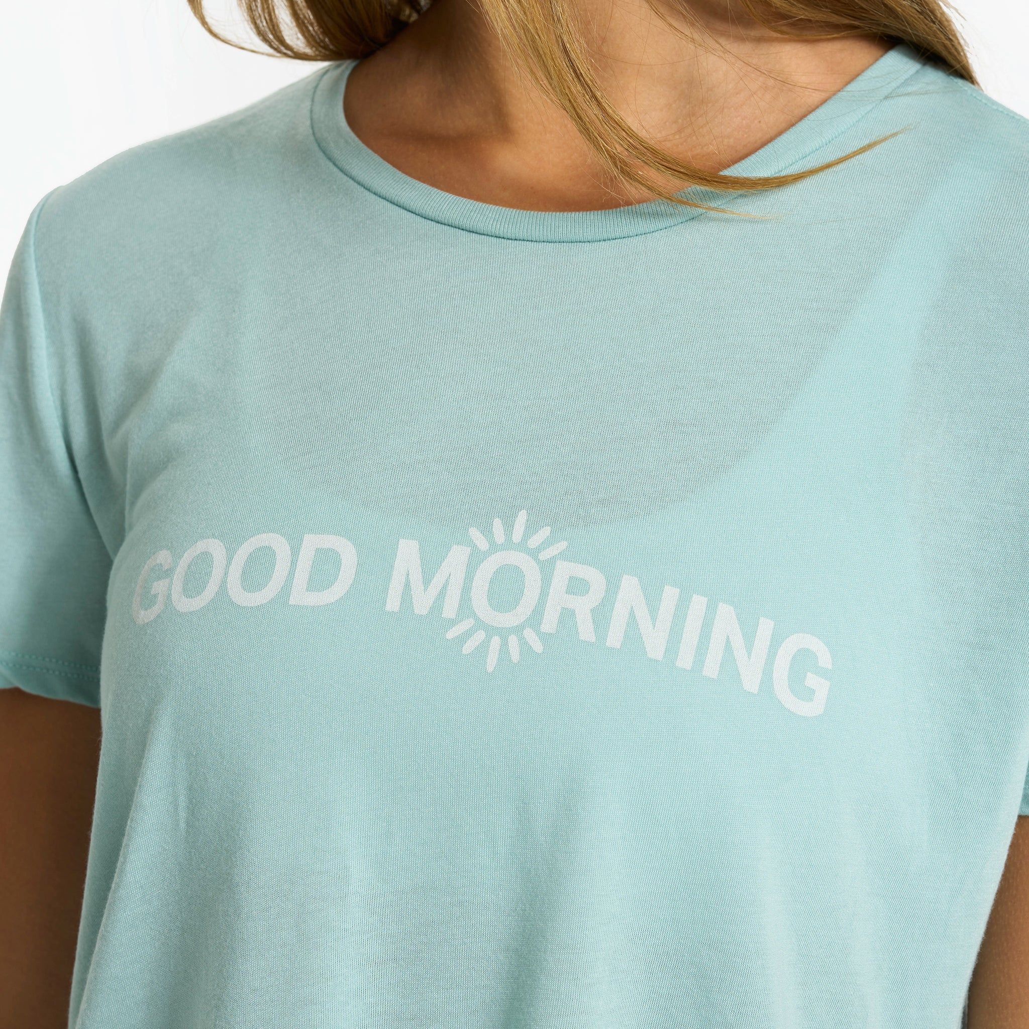 Good Morning Tee | Dusty Blue sold by Vuori product image thumbnail 4