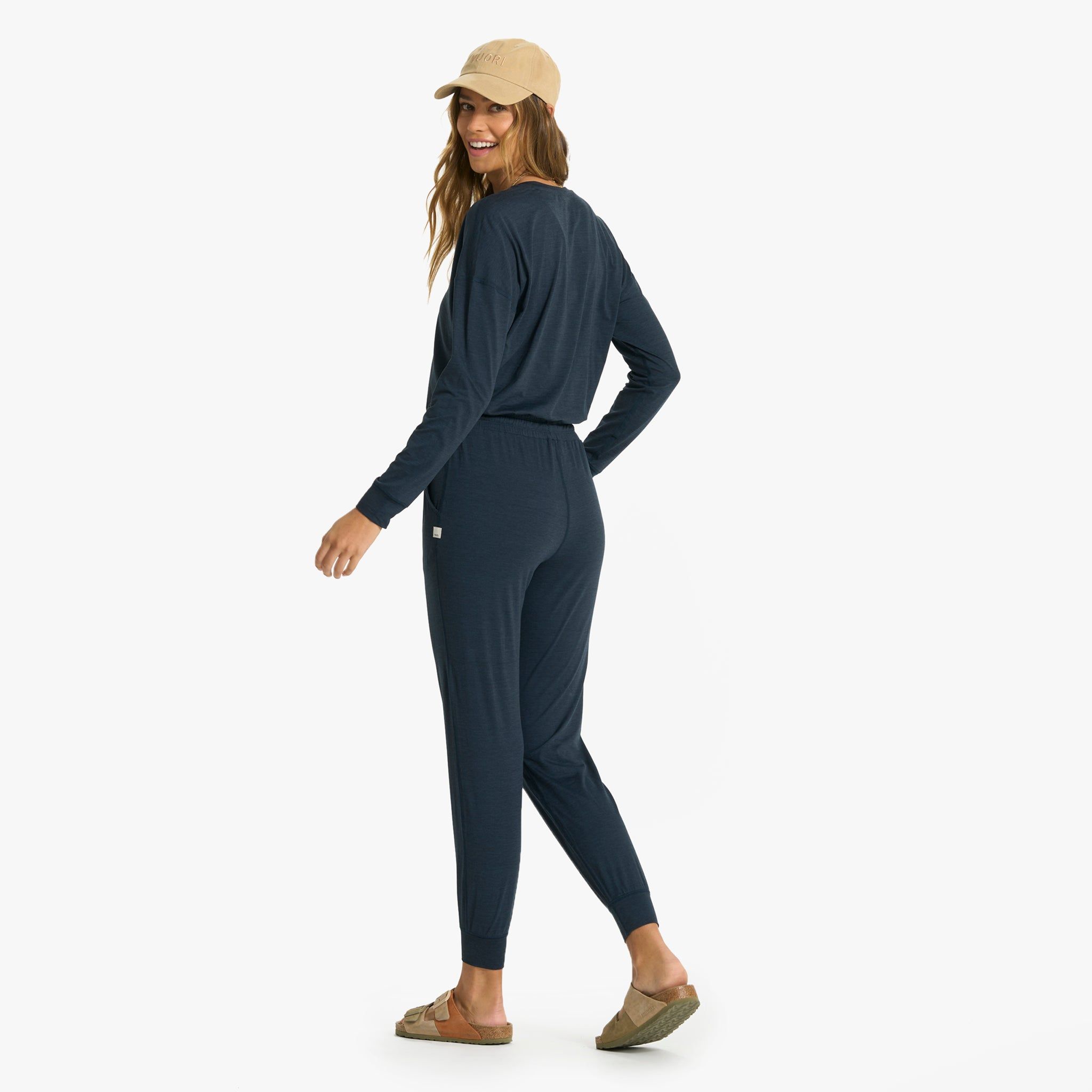 Lux Henley Jumpsuit | Ink Heather sold by Vuori product image thumbnail 3