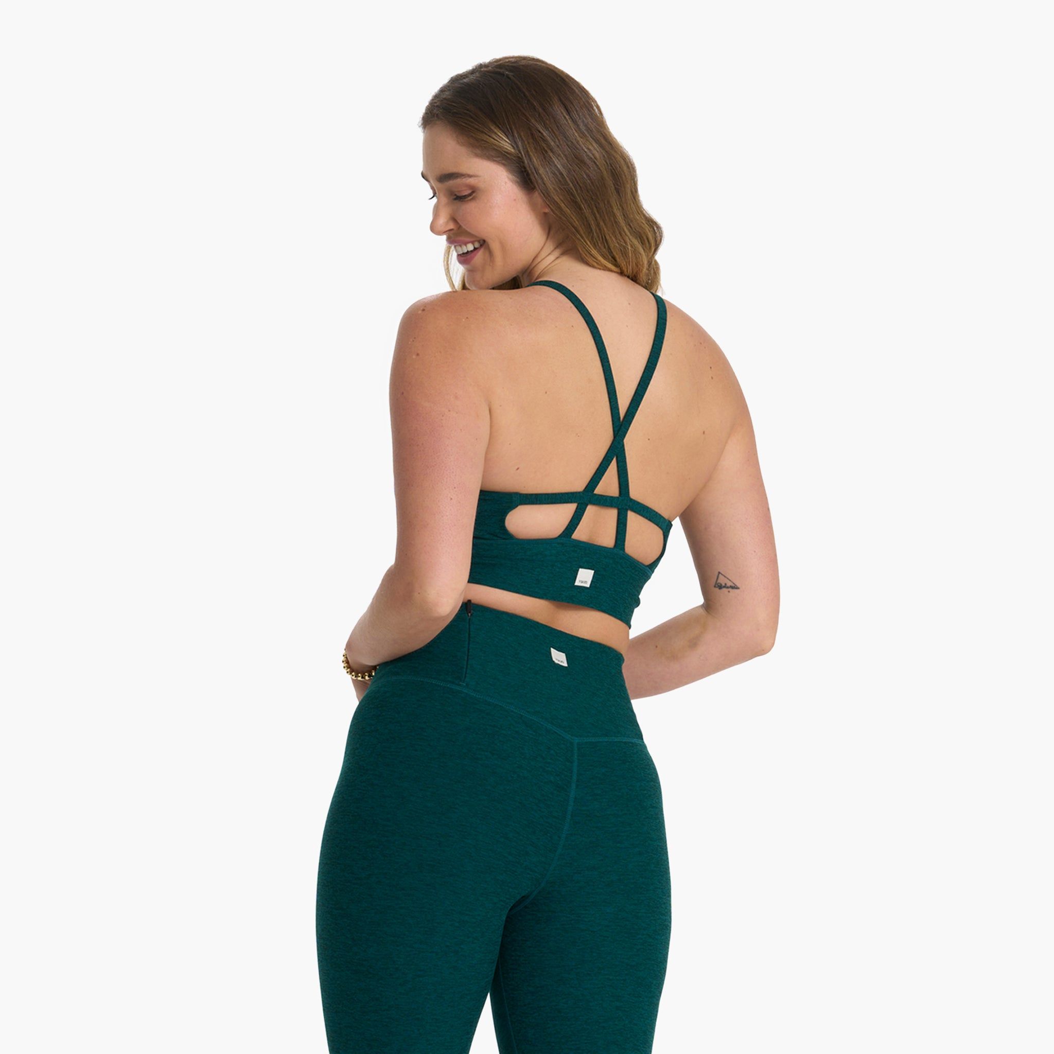 Long Line Elevation Bra | Jade Heather sold by Vuori product image thumbnail 3