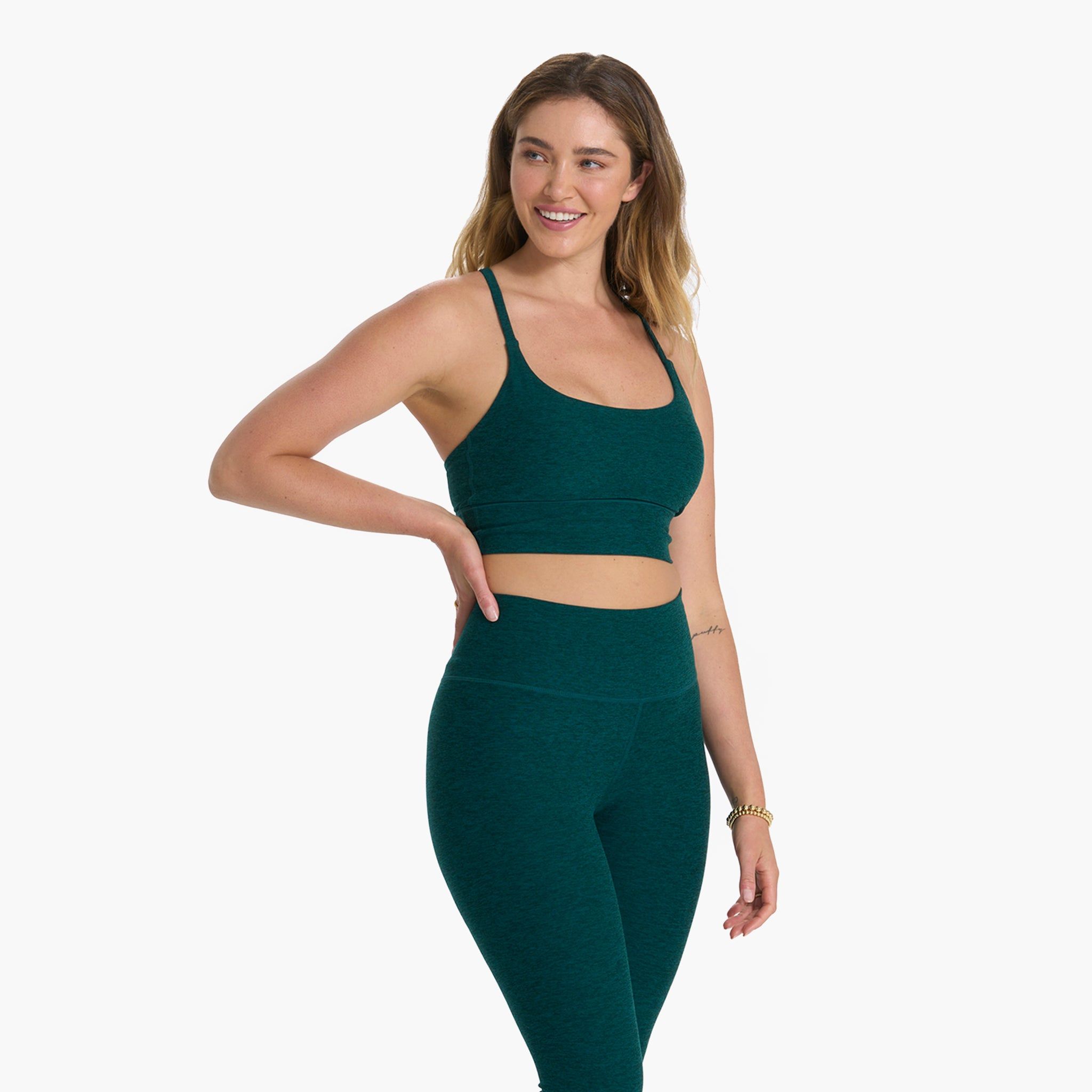 Long Line Elevation Bra | Jade Heather sold by Vuori product image thumbnail 2