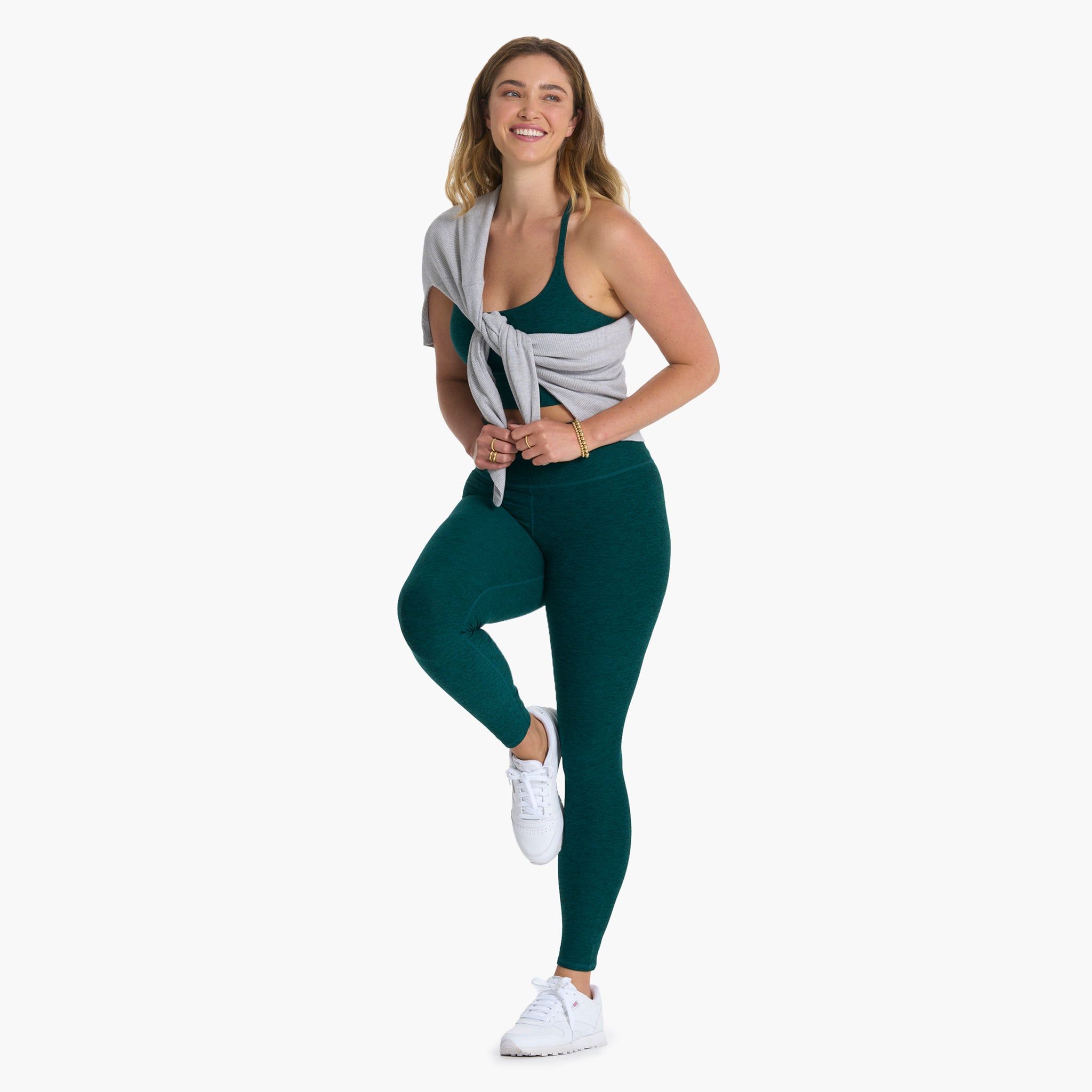 Long Line Elevation Bra | Jade Heather sold by Vuori product image thumbnail 4