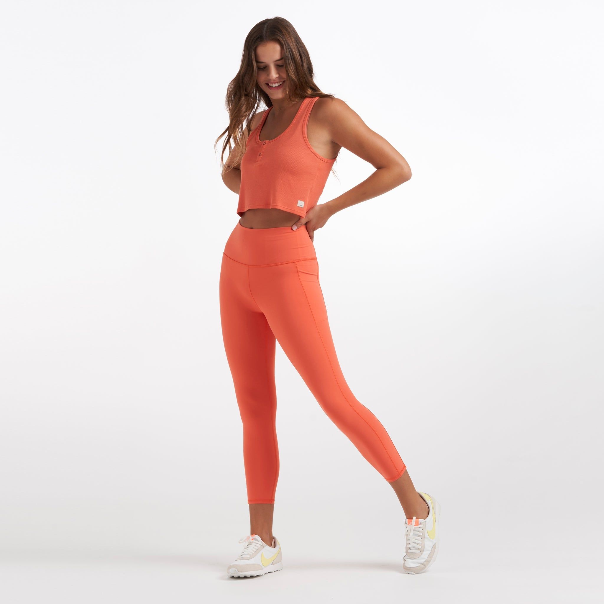 Studio Pocket Legging-Short | Grapefruit sold by Vuori product image thumbnail 8