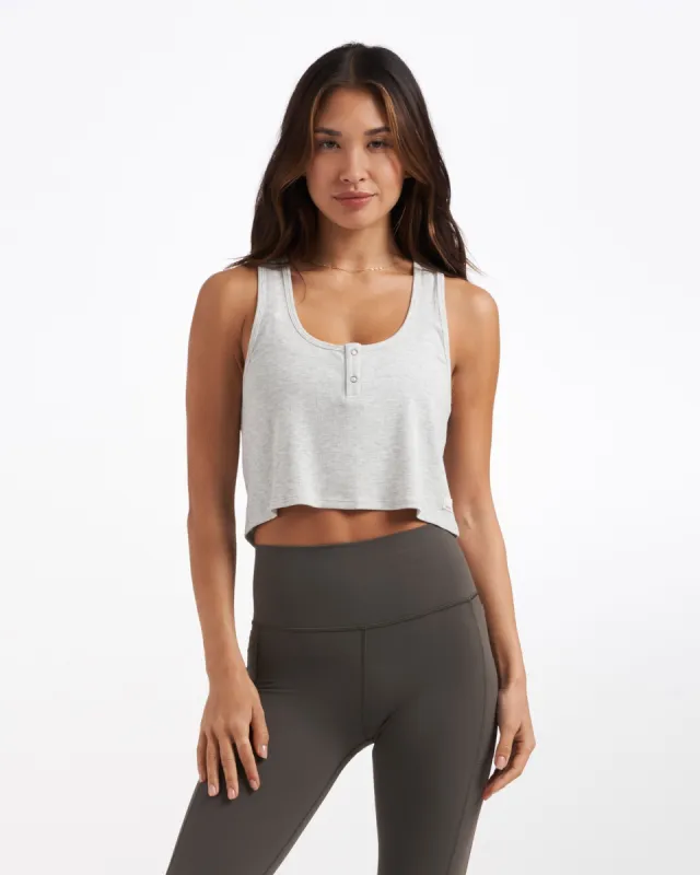 Cove Crop Tank | Light Heather Grey sold by Vuori