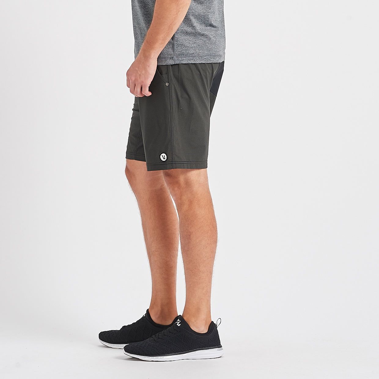 Kore Short | Evergreen Black Stripe sold by Vuori product image thumbnail 3