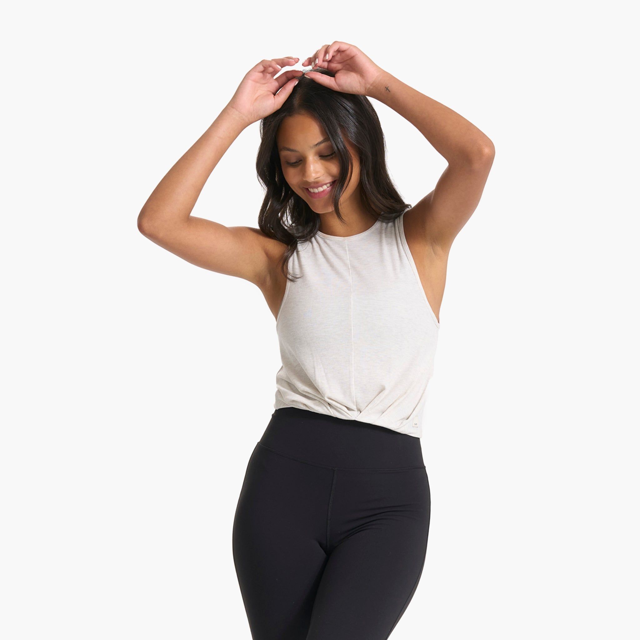 Cove High Neck Tank | White Heather sold by Vuori product image thumbnail 2