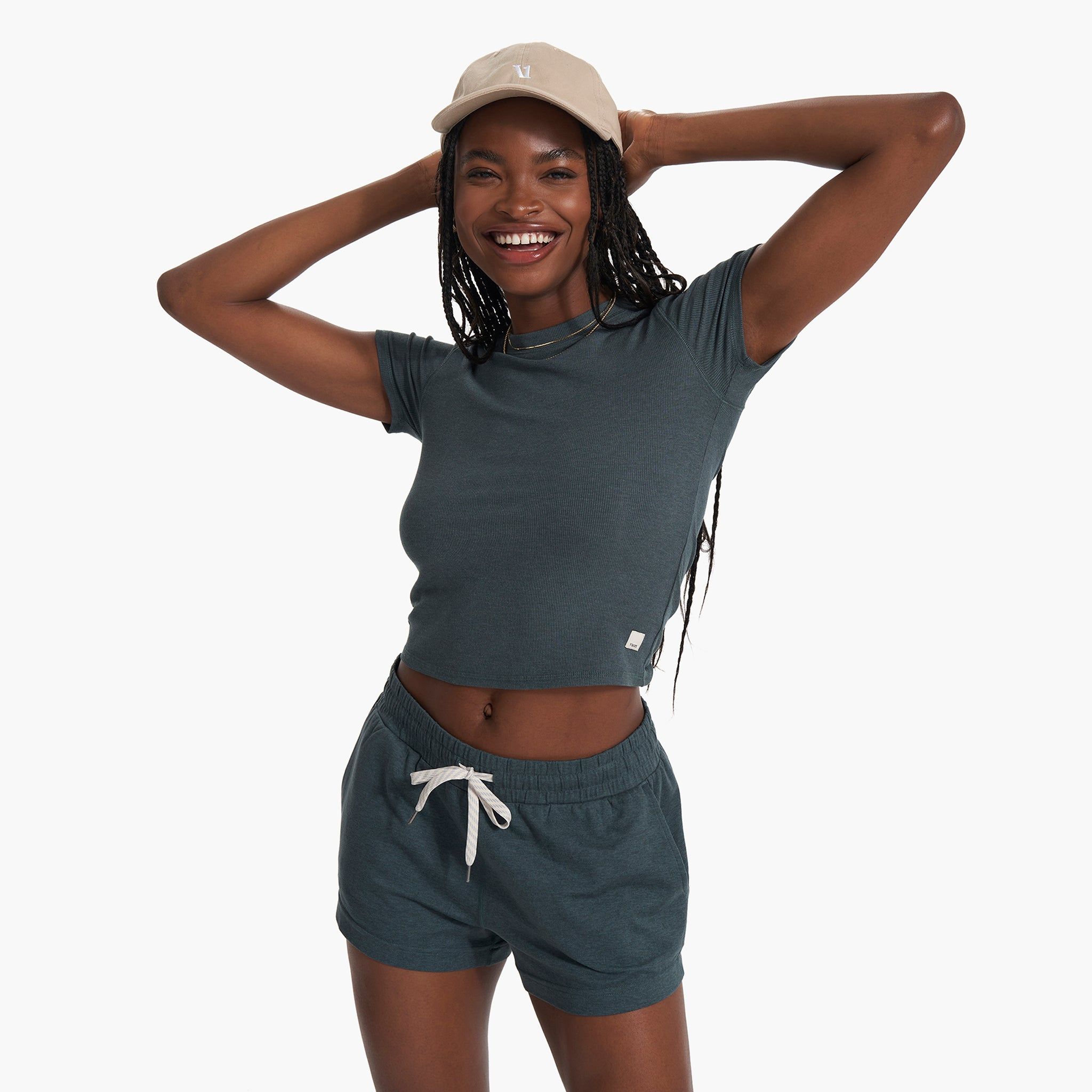 Pose Fitted Tee | Stone Heather sold by Vuori product image thumbnail 2