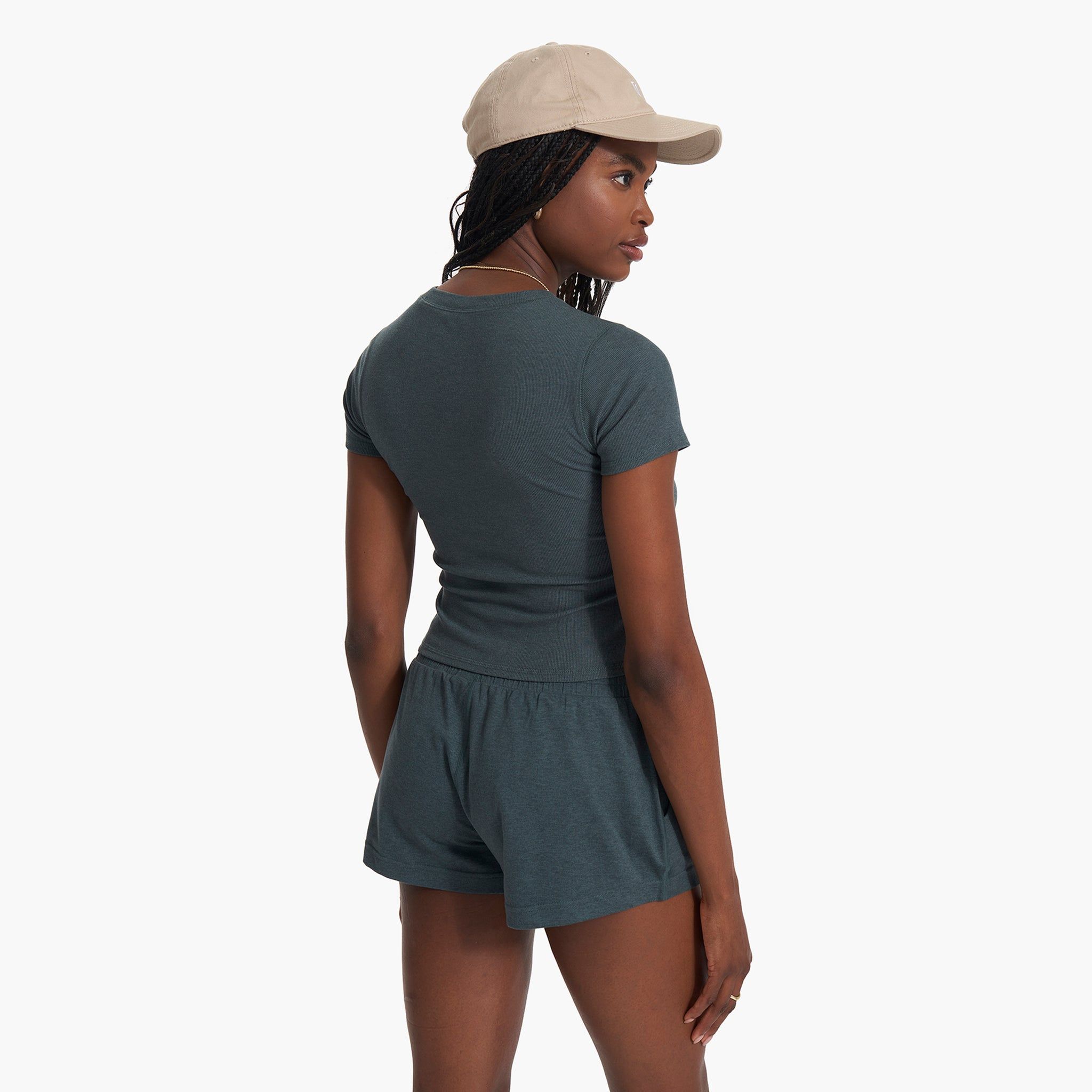 Pose Fitted Tee | Stone Heather sold by Vuori product image thumbnail 3