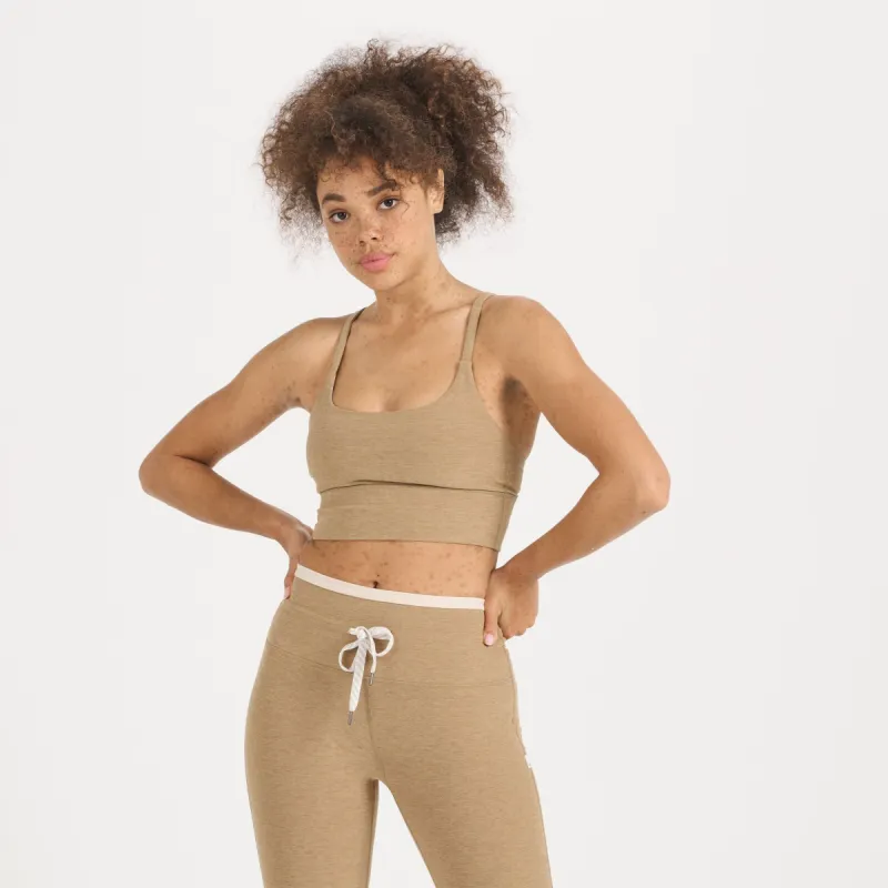 Long Line Elevation Bra | Wheat Heather sold by Vuori