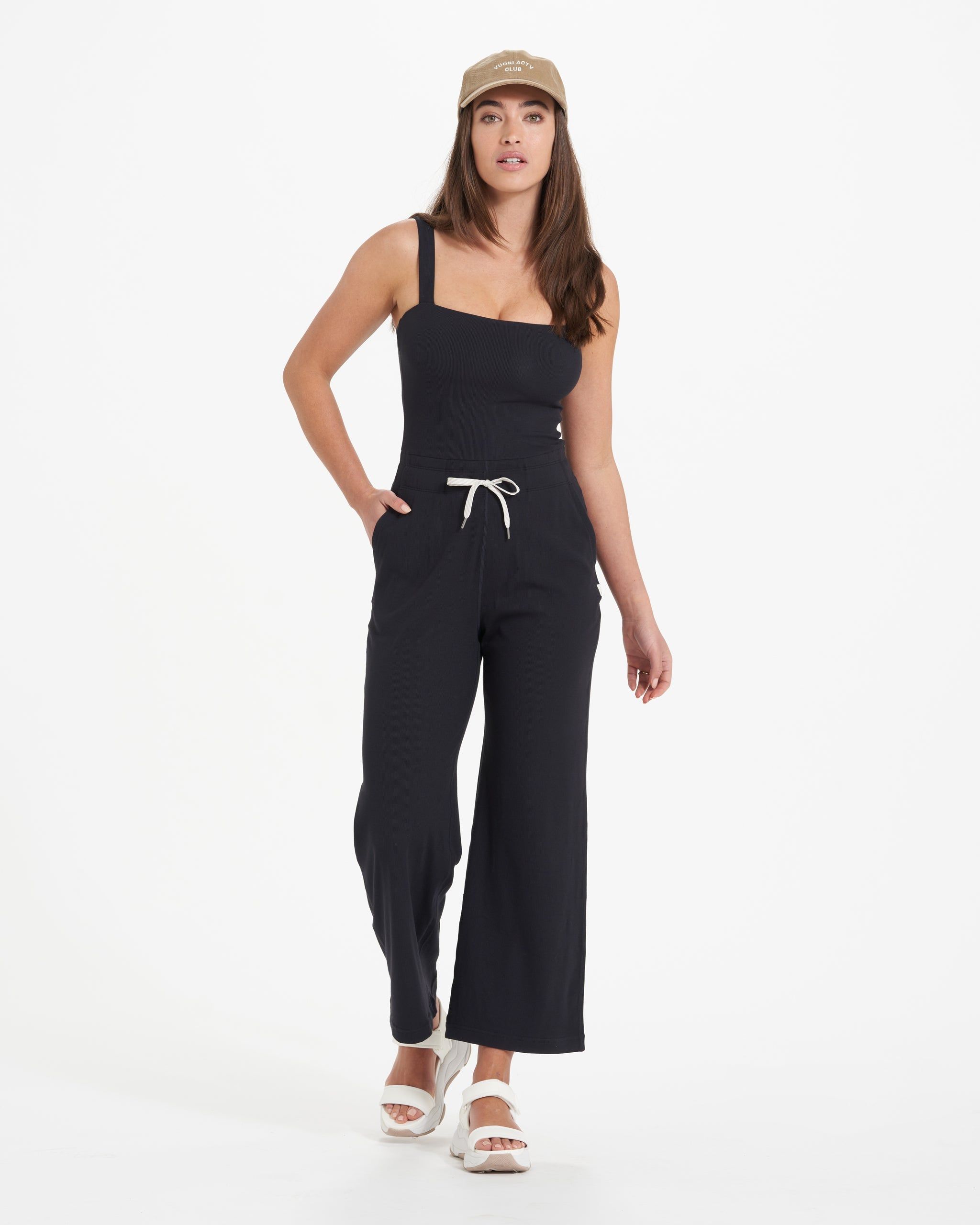Pose Jumpsuit | Black sold by Vuori